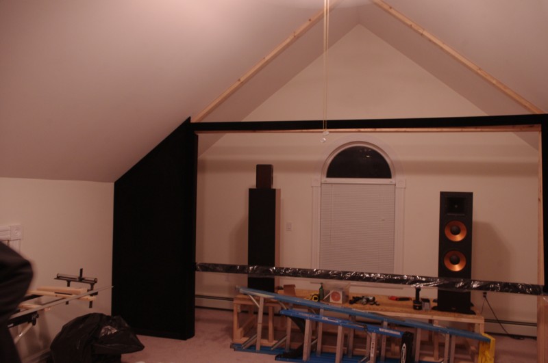 Draping for Maine Klipsch Custom Home Theater